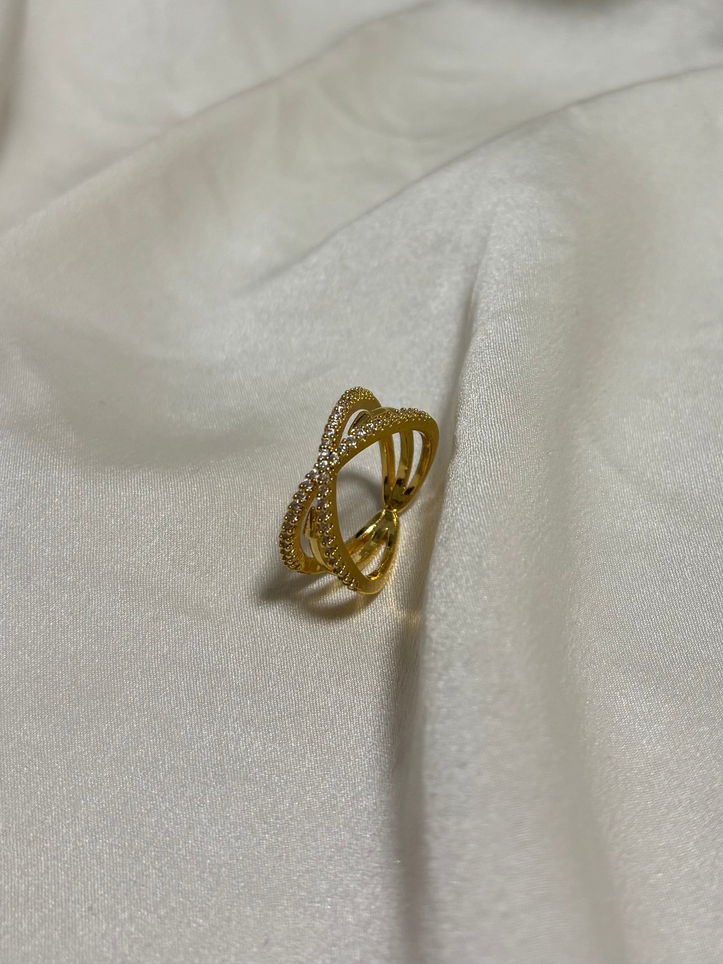 Crossover Zirconia Ring | verstellbar