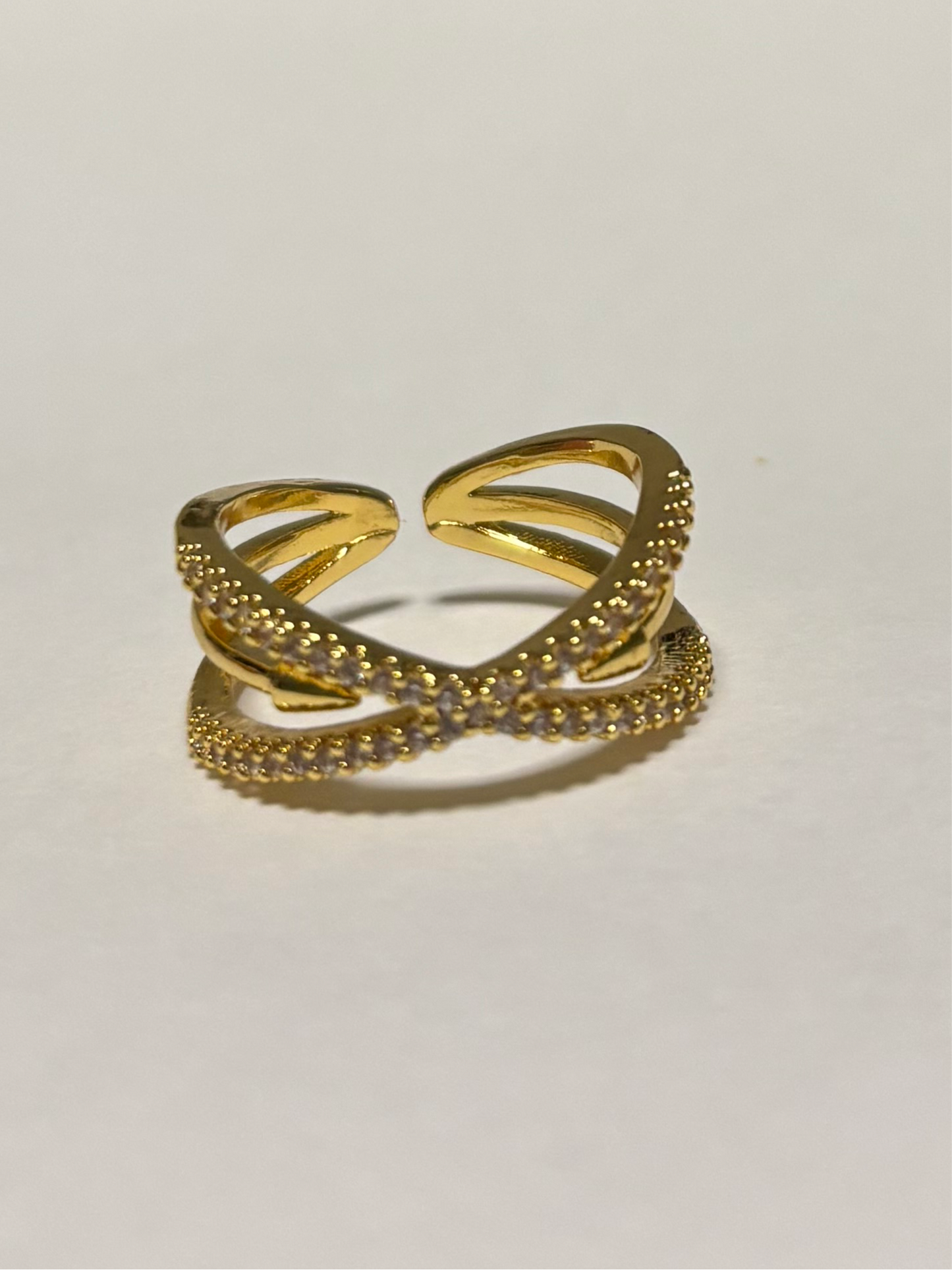 Crossover Zirconia Ring | verstellbar