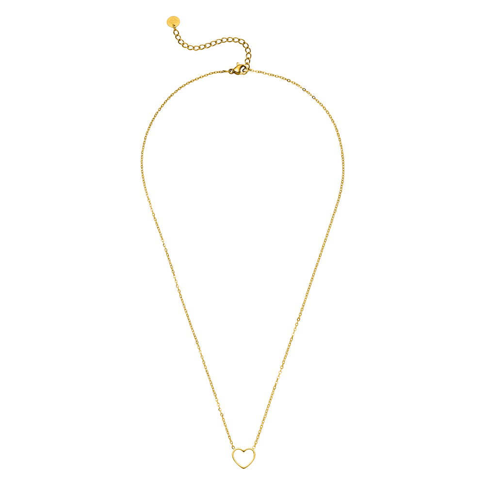 Open Heart Halskette | 18K vergoldet