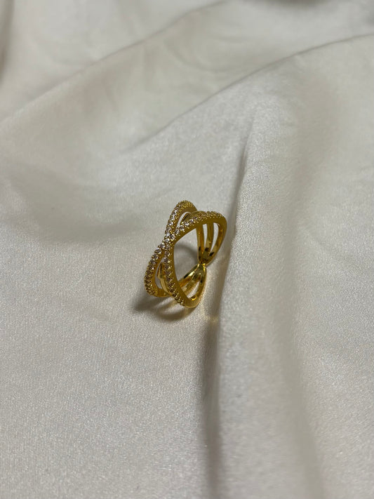 Crossover Zirconia Ring | verstellbar