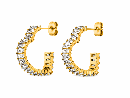 Luxury Heart Creolen | 18K vergoldet