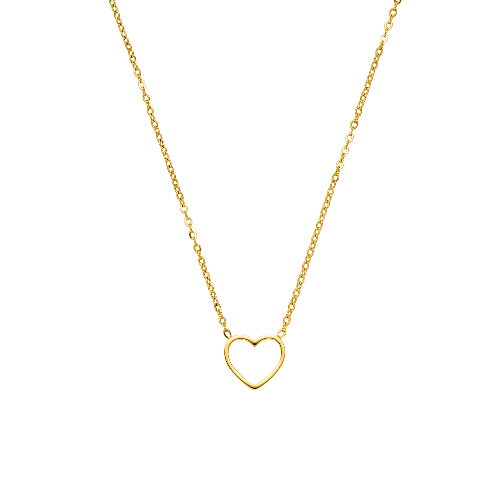 Open Heart Halskette | 18K vergoldet
